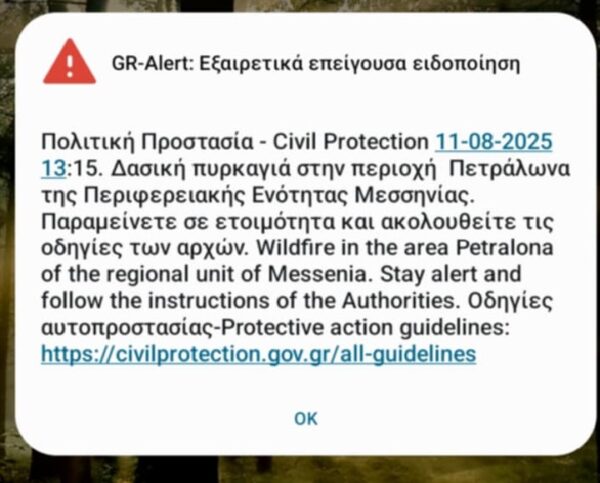 Πυρκαγιά τώρα στα Πετράλωνα του Δήμου Μεσσήνης –Απειλούν τα πρώτα σπίτια του χωριού οι φλόγες – “112” για ετοιμότητα – Επιχειρούν εναέρια μέσα